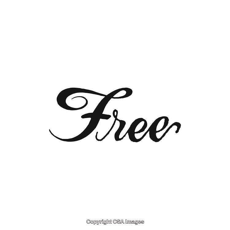 Elegant Handwritten Typographic Artwork Featuring the Word Free in Stylized Script