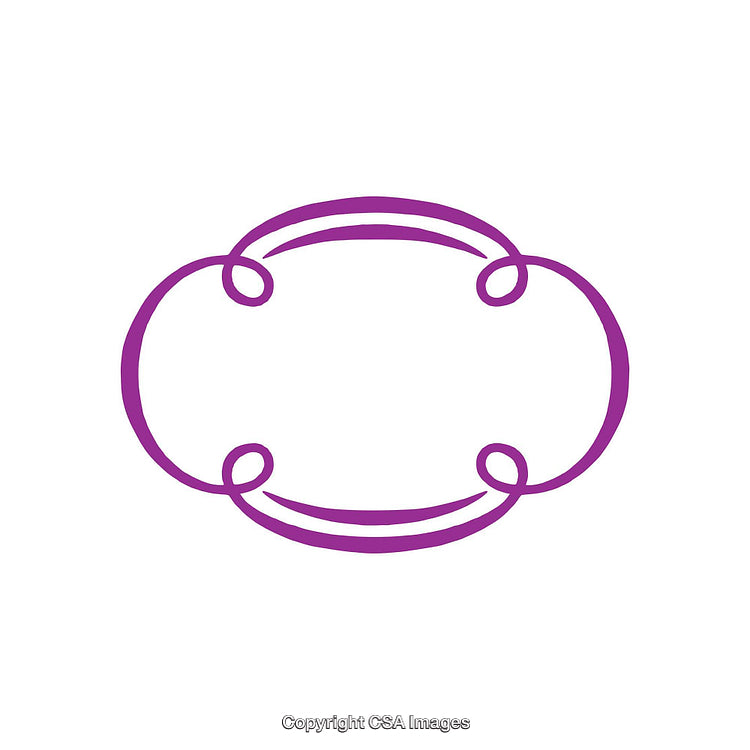 Purple Artistic Emblem Design Featuring Symmetrical Decorative Lines on White Background