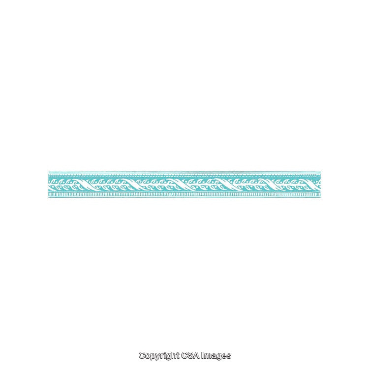 Intricate Aquamarine Ornamental Border Pattern for Design and Craft Projects