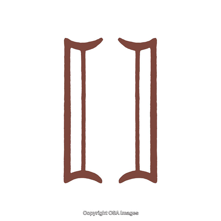 Symmetrical Decorative Lines Featuring Minimalistic Artistic Design in Brown Tones