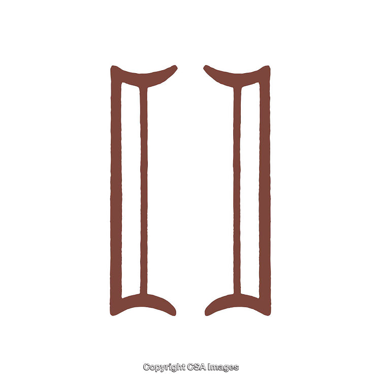 Symmetrical Decorative Lines Featuring Minimalistic Artistic Design in Brown Tones