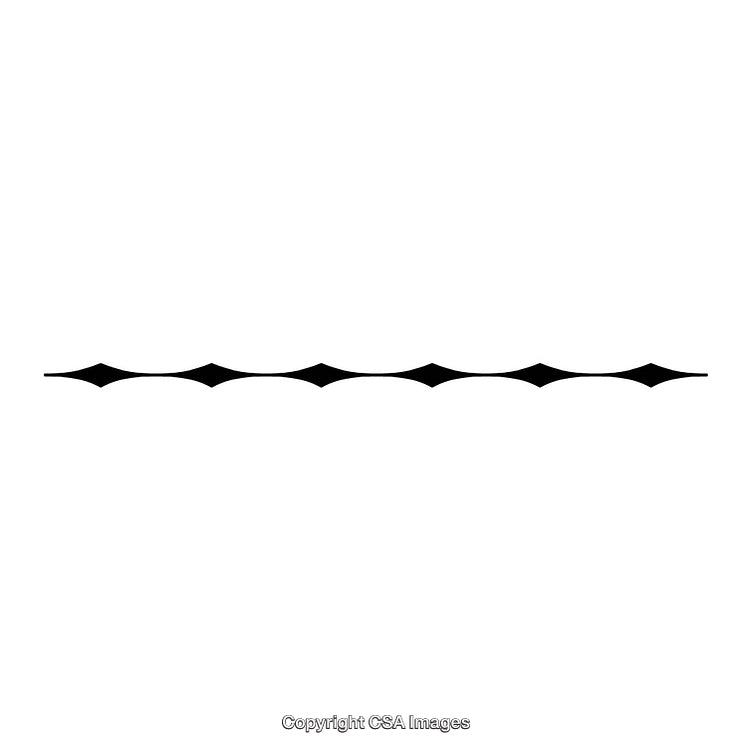 Black and White Decorative Border with Diamond-Shaped Details in Minimal Style
