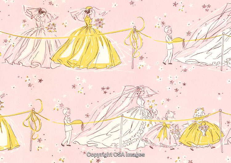 Girls in dresses pattern
