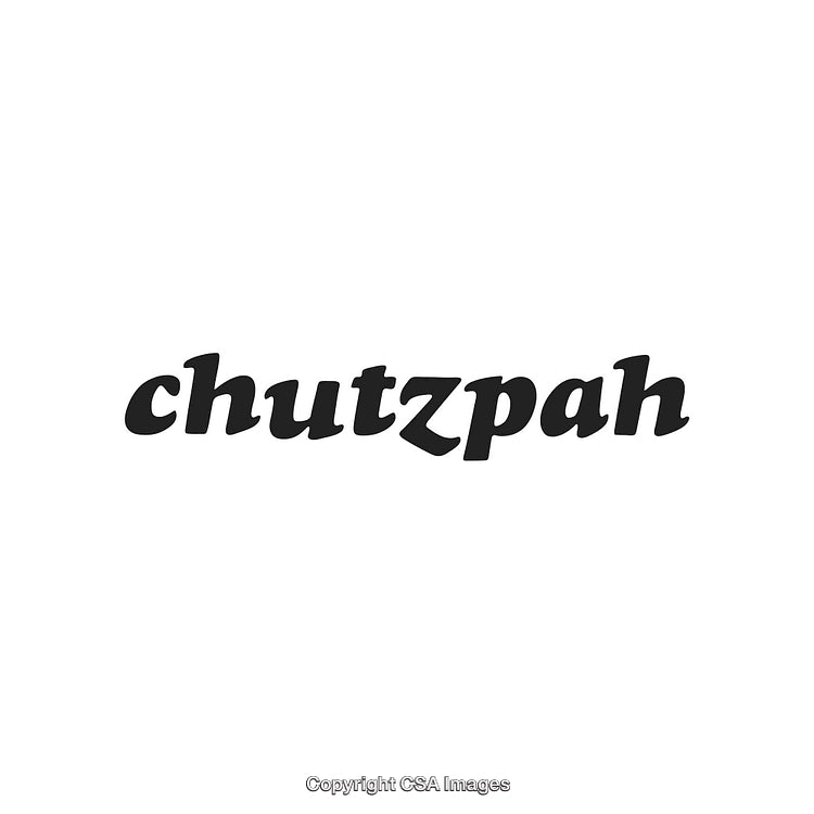 Modern Typography Art Featuring the Word Chutzpah in a Stylish Typeface
