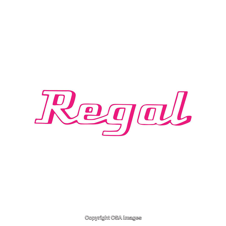 Pink Regal Typography Design on a White Background