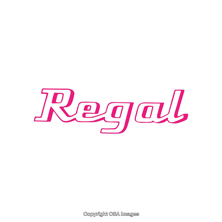 Pink Regal Typography Design on a White Background