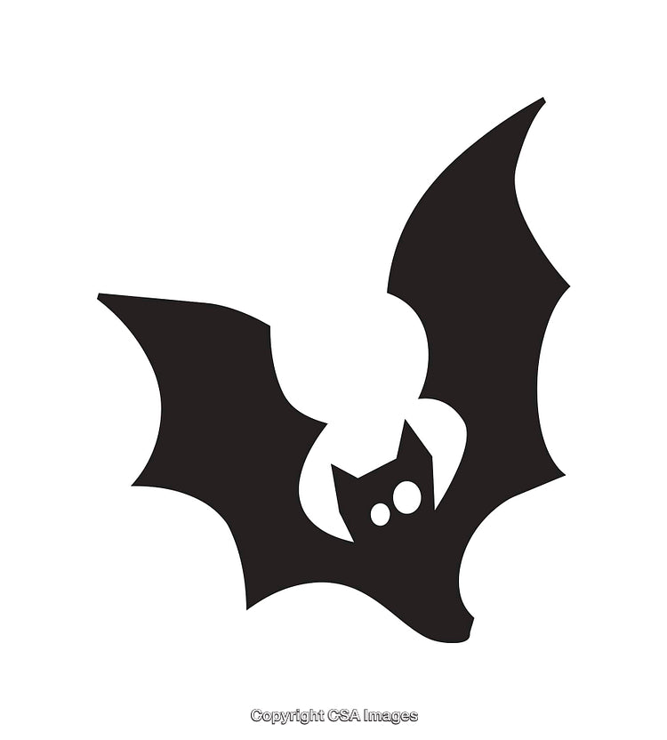 Silhouetted Bat Icon Depicting A Spooky Halloween Theme