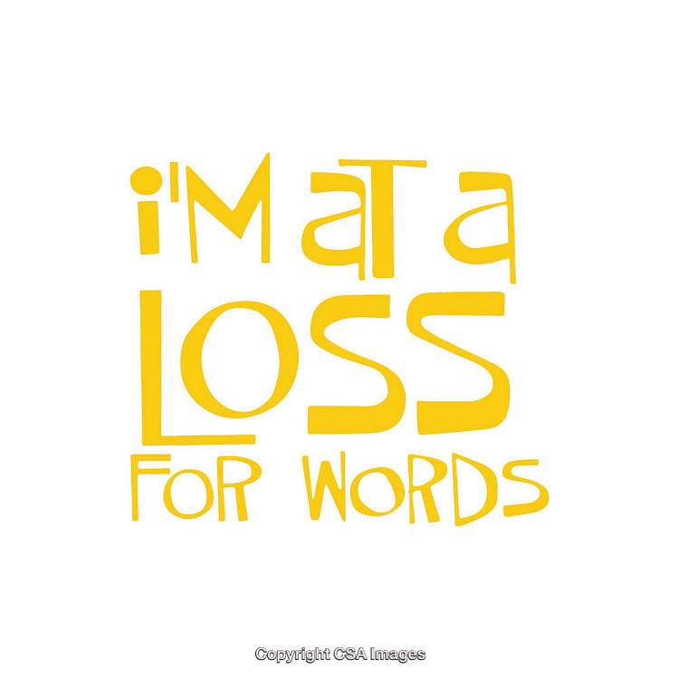 Bright Yellow Lettering on White - Fun Typographic Design with Phrase