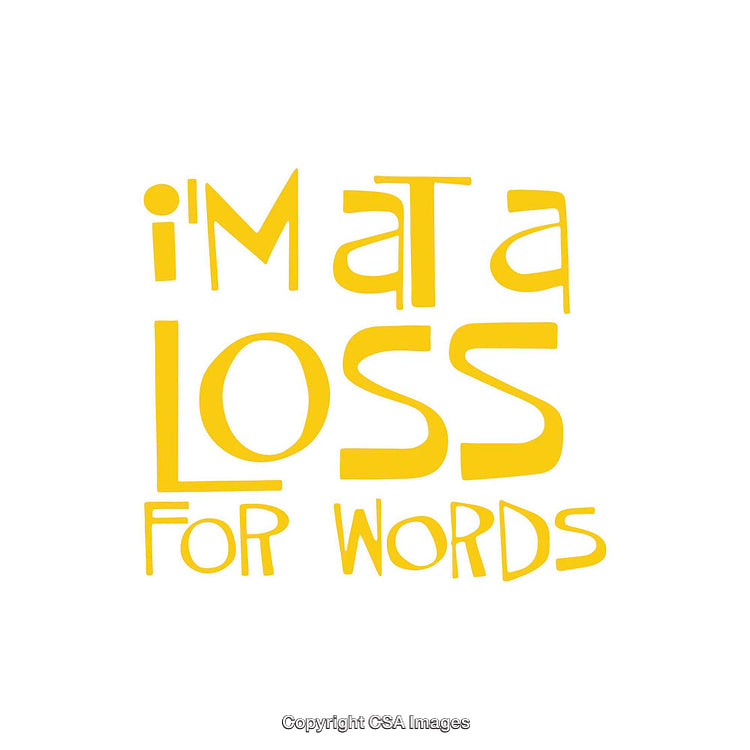 Bright Yellow Lettering on White - Fun Typographic Design with Phrase