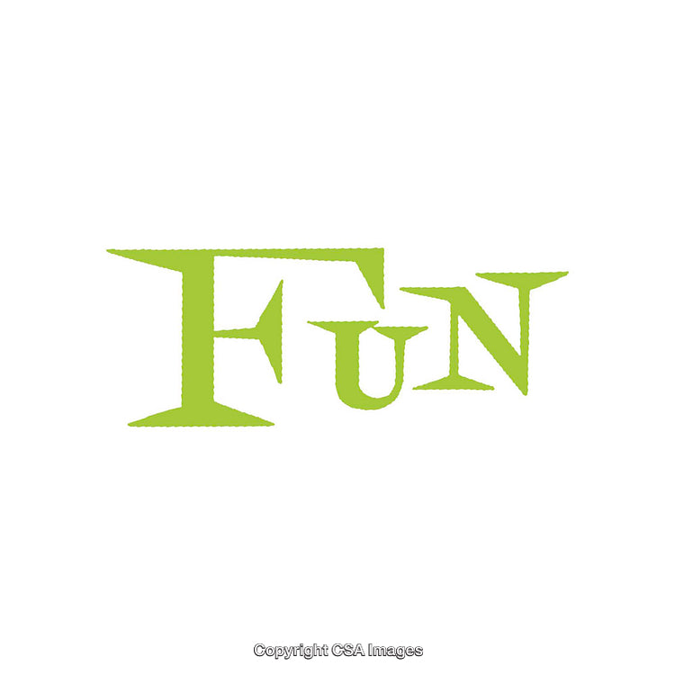 Abstract Green Fun Typography on White Background for Creative Designs