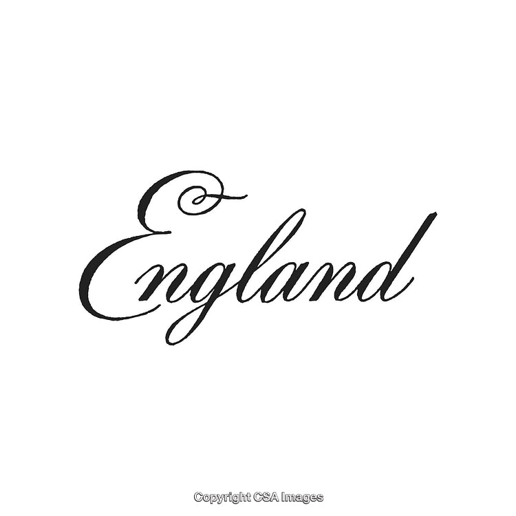 Elegant Calligraphy of the Word England on a Simple White Background