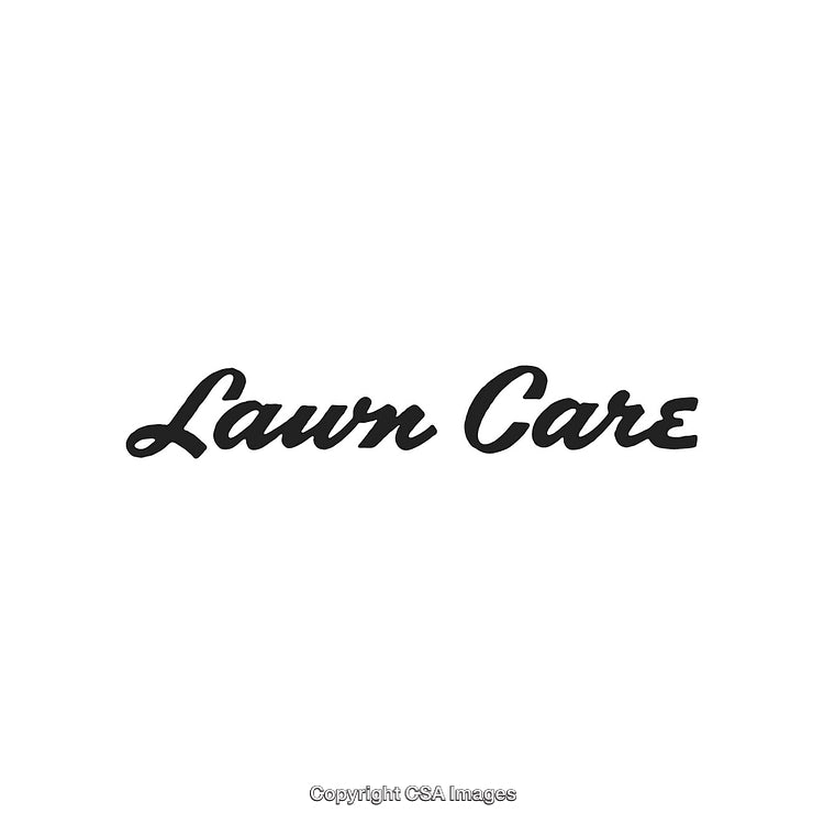 Classic Handwritten Black Text Reading Lawn Care On White Background