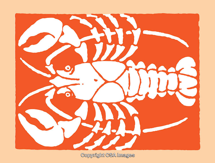 Colorful Abstract Art Featuring Symmetrical Lobster Design in Bold Hues