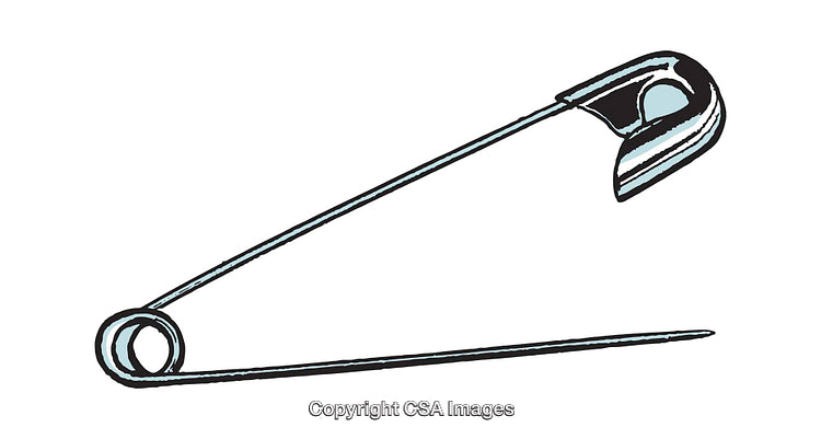 Illustration of a Safety Pin Showing Detail and Functionality