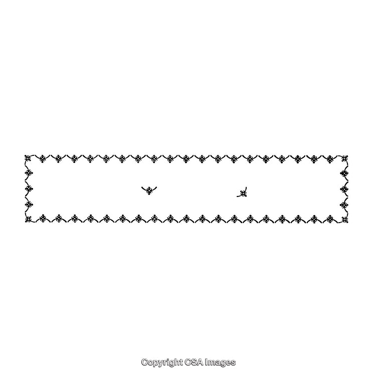 Elegant Black and White Geometric Decorative Border Design