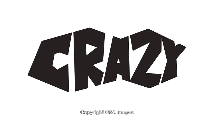 Creative Black and White Text Illustration with Bold Shapes