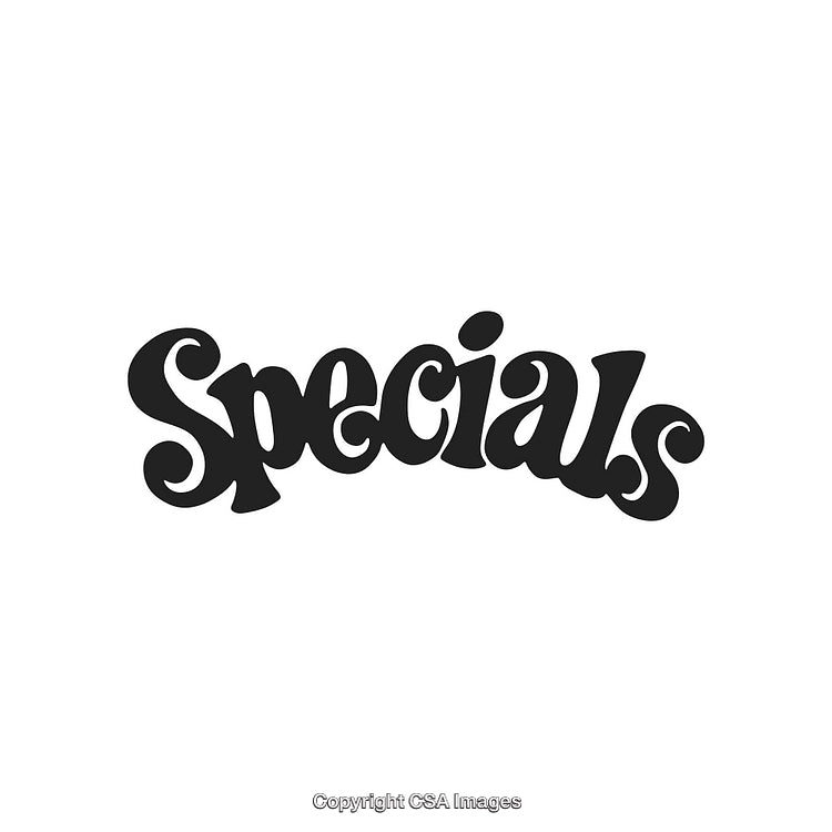 Retro Styled Typography of the Word Specials in Decorative Text