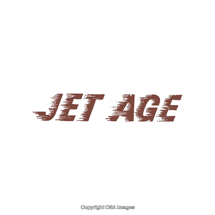 Jet Age Typography With Vintage Scratch Effect in Bold Letters