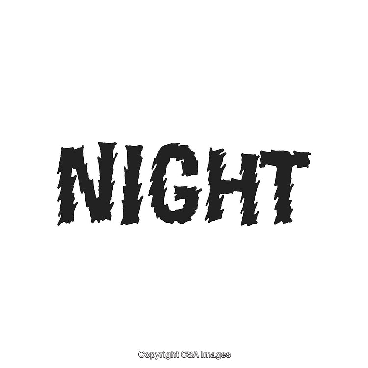 Creative Bold 'Night' Typography Design With Distinct Hand-Drawn Lettering Style