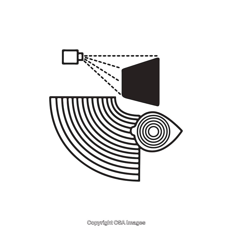 Abstract Black and White Line Art Representing Vision and Design Concepts