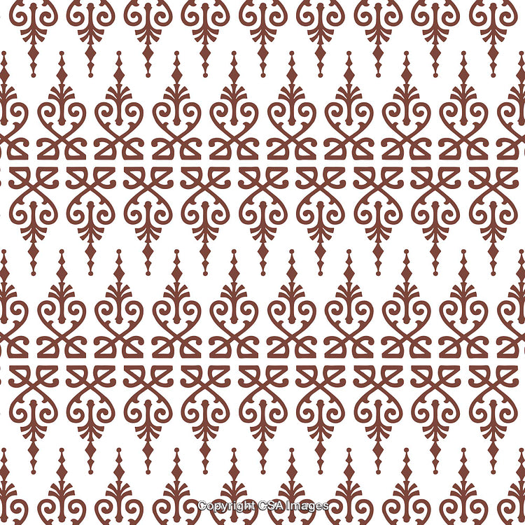 Elegant Ornate Pattern With Symmetrical Vintage Details in Single Tone Design