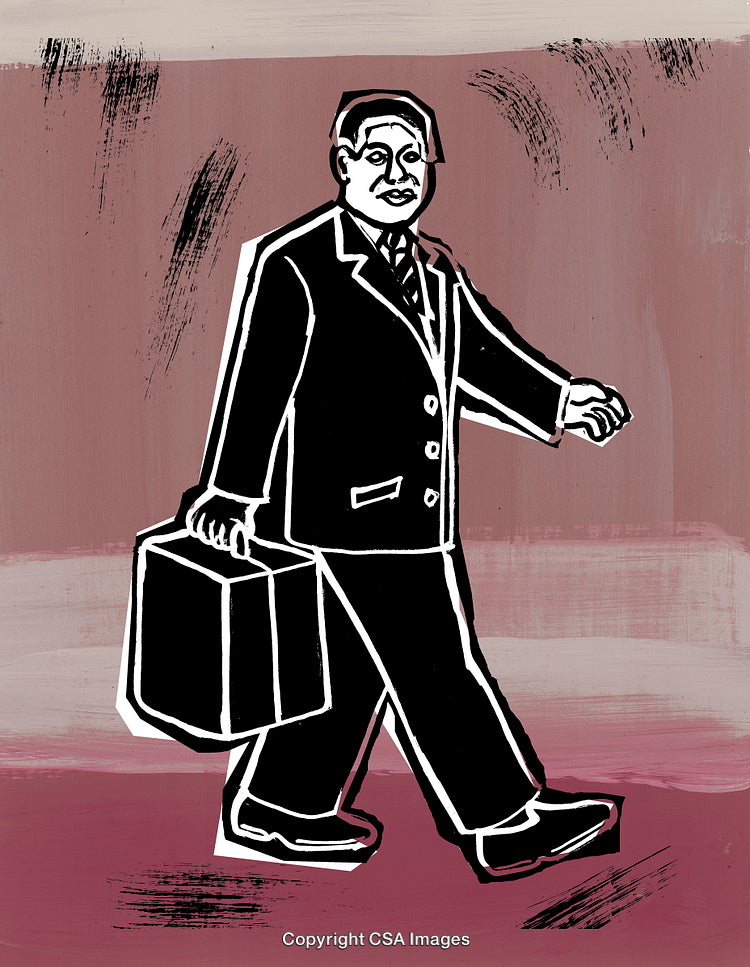 Businessman Walking with a Briefcase