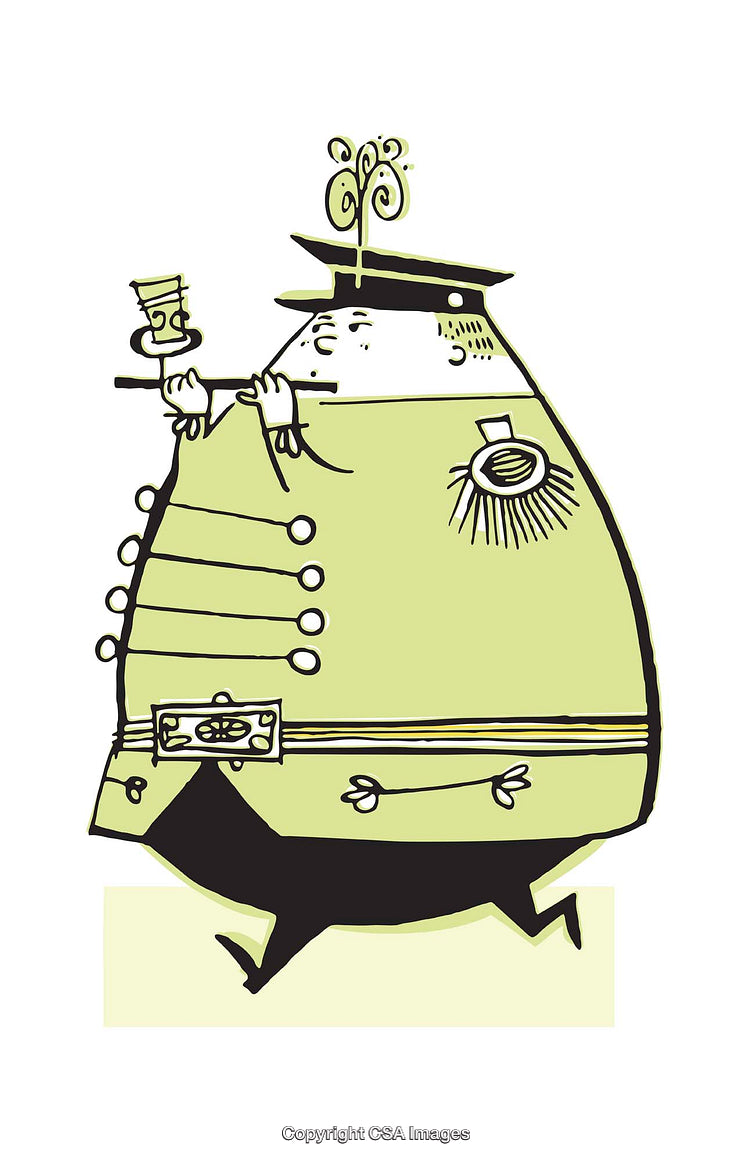 Whimsical Illustration of a Marching Band Character in Vibrant Colors
