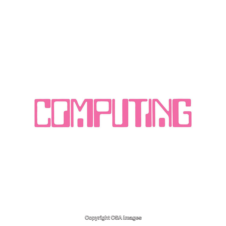 Pink Modern Styled Computing Typography on White Background