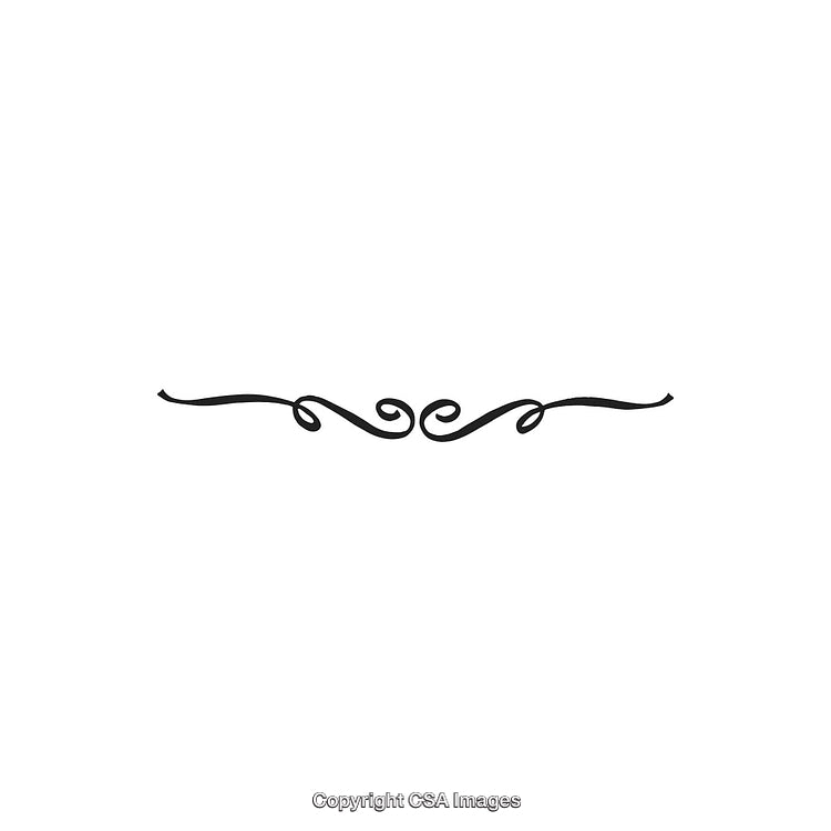 Elegant Decorative Line With Symmetrical Swirl Ornament Design