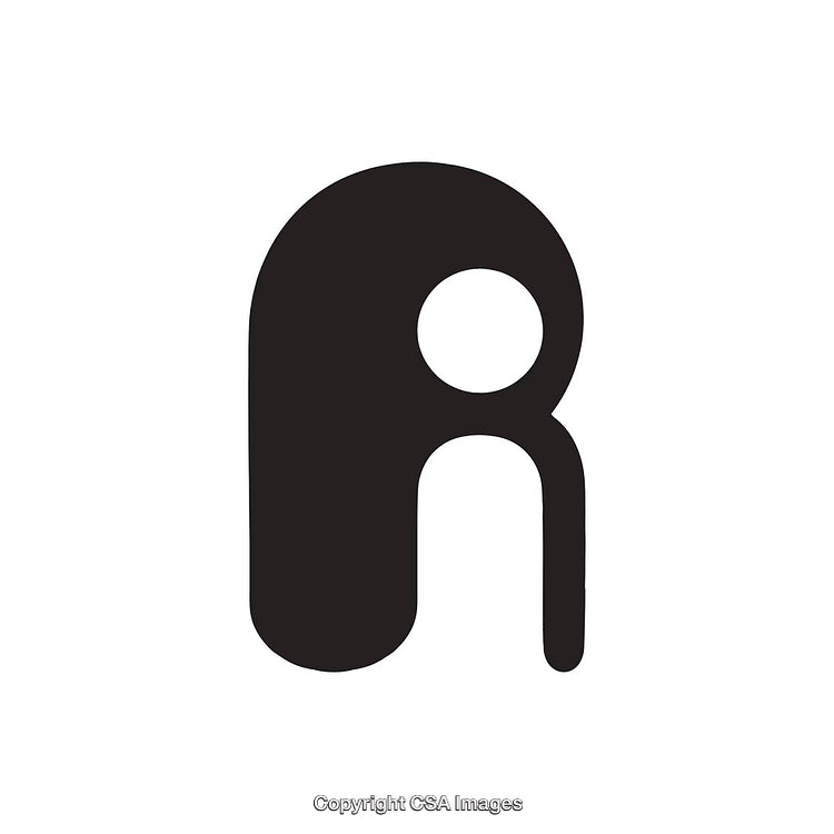 Minimalistic Black Letter R Logo Design on White Background