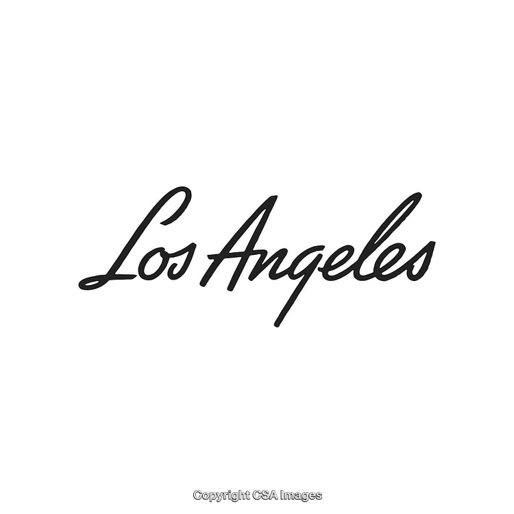 Elegant Scripted Text Depicting 'Los Angeles' in Stylish Black Typeface