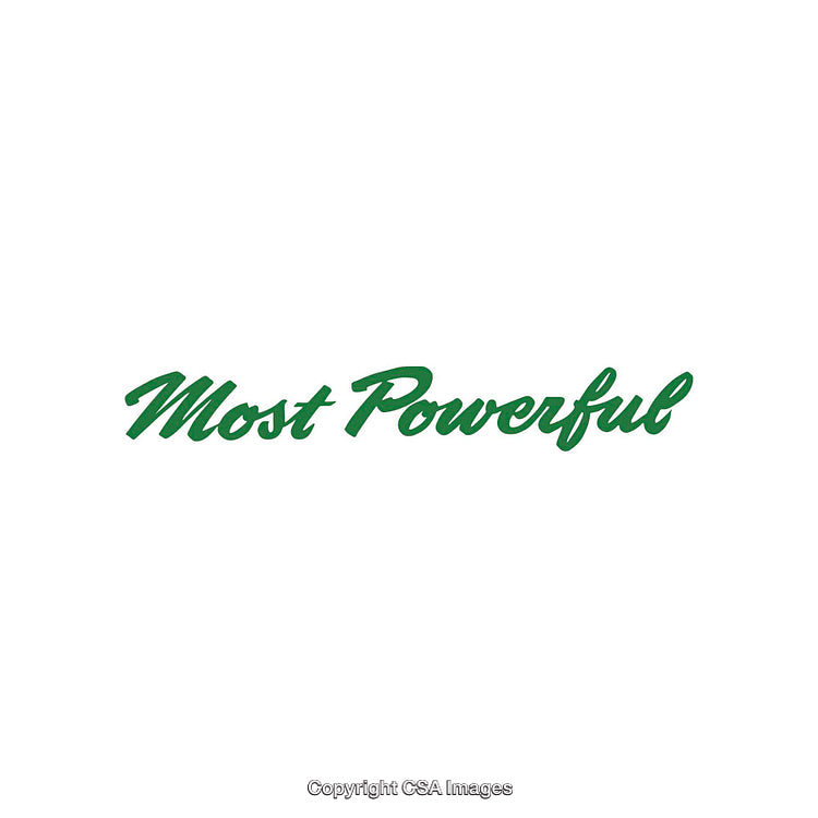 Minimalistic Green Text Design on White Background Reflecting Power and Elegance
