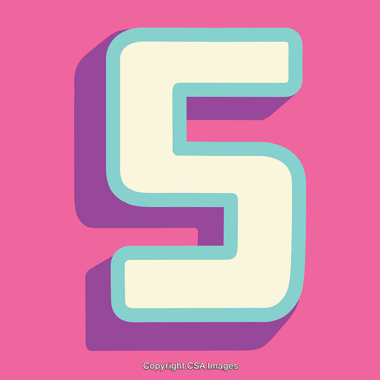 Bold and Colorful Illustration of the Letter S on Pink Background