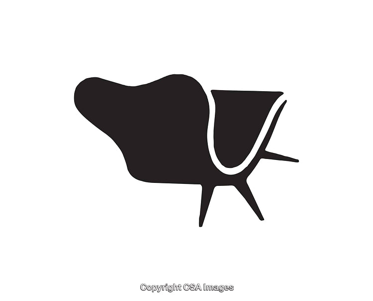 Black Silhouette of a Modern Armchair Icon Design