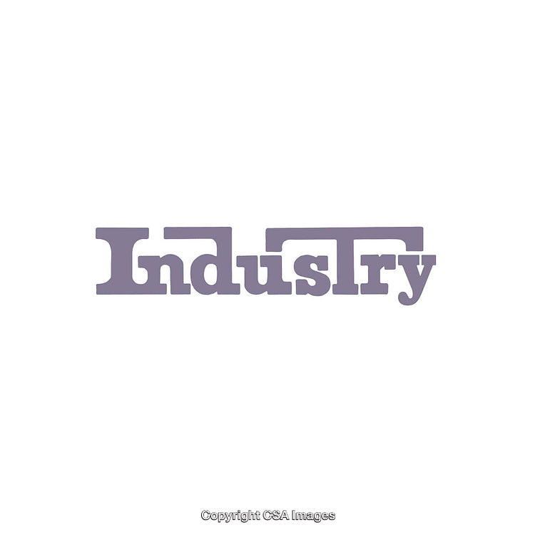 Unique Stylized Typography Depicting the Word 'Industry' in Bold Typeface