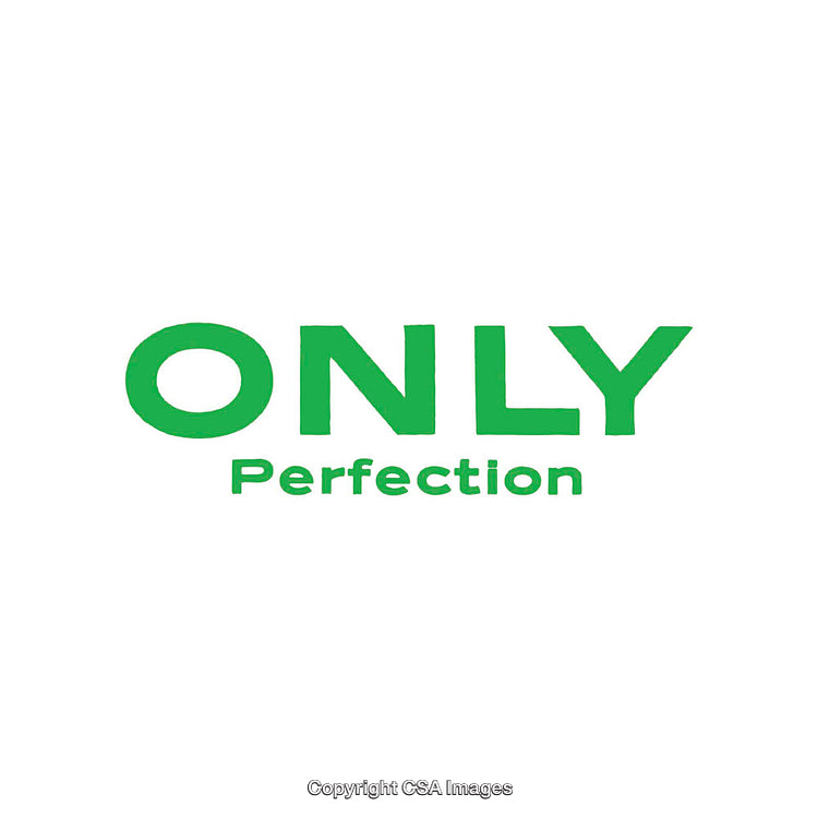 Green Text Design Featuring the Words Only and Perfection