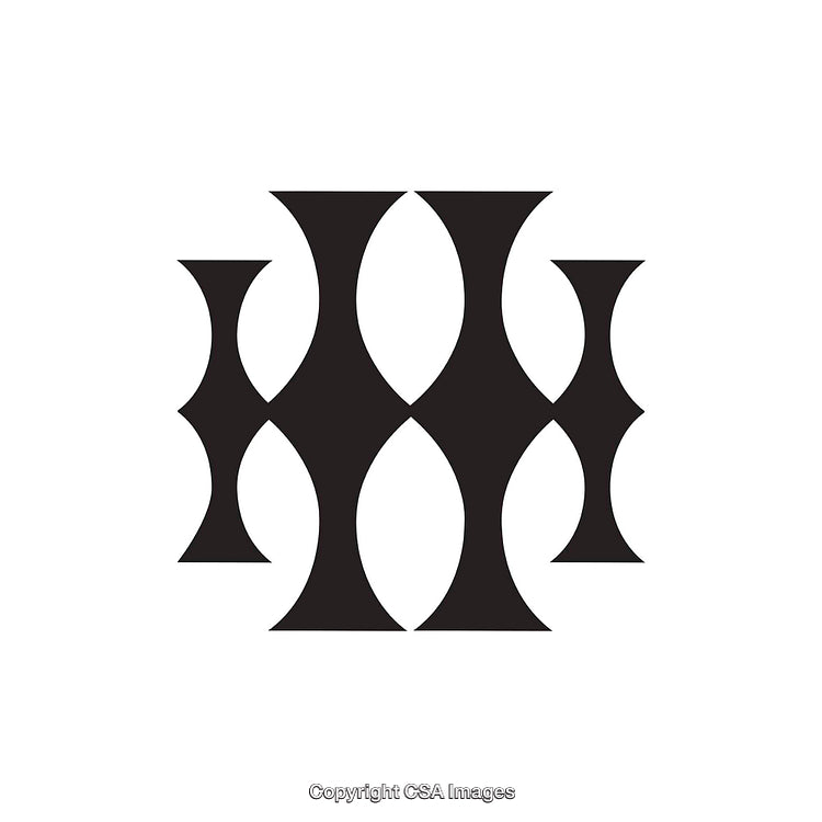Abstract Geometric Black and White Shape Design