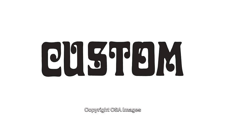 Retro Style Custom Typography in Black and White Design