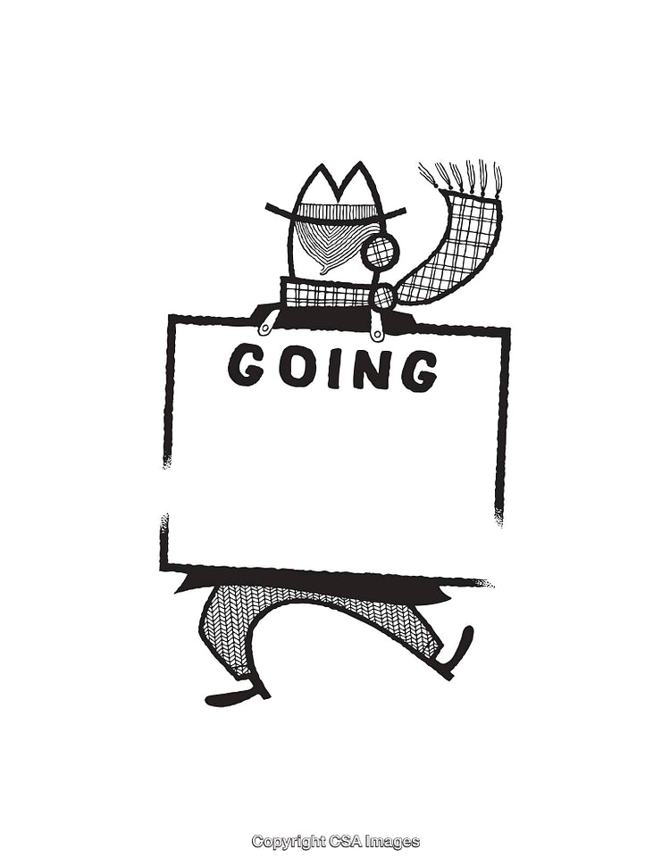 Black and White Line Art Illustration of Stylized Lettering Design