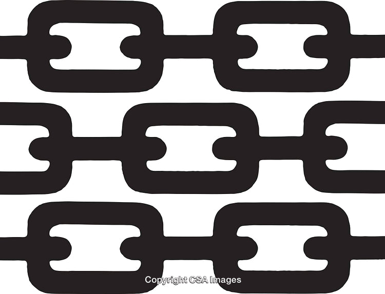 Bold Black and White Chain Link Design Illustration for Patterns