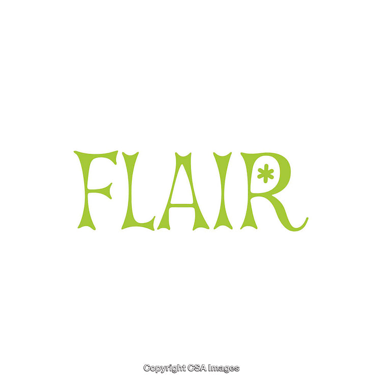 Elegant Green Word Art Design on White Background