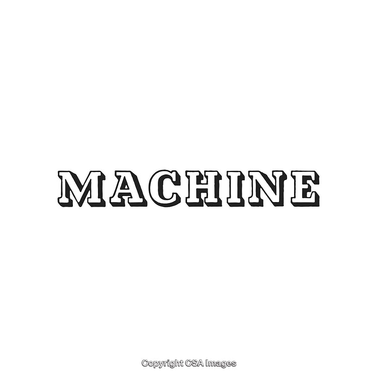 Stylized Text Showing the Word 'Machine' in Bold Black Font