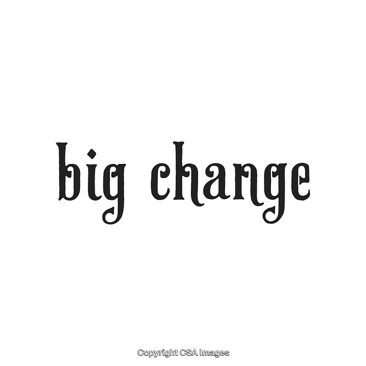 Inspirational Typography Poster Featuring the Phrase 'Big Change' in Bold Font