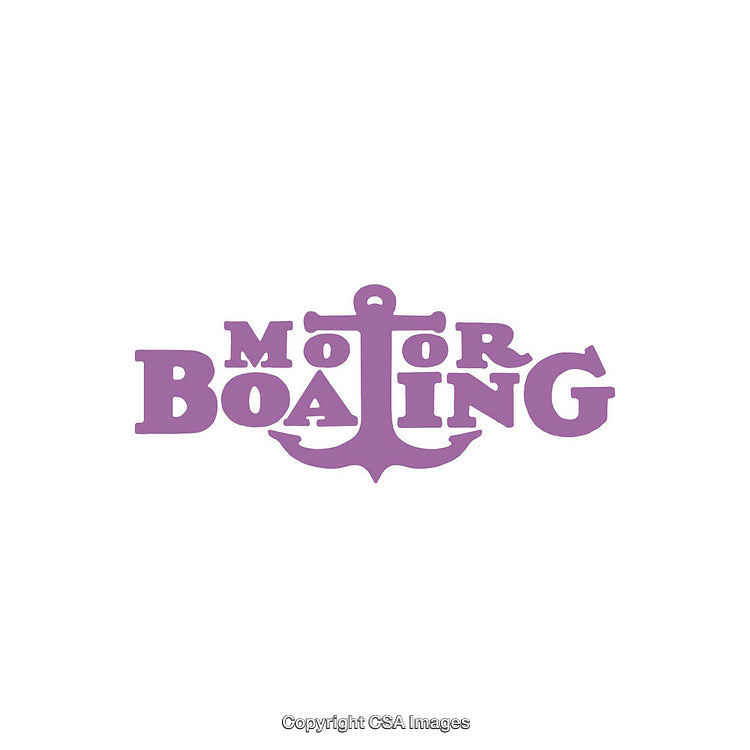 Purple Anchor Shaped Text Logo with Nautical Theme Design