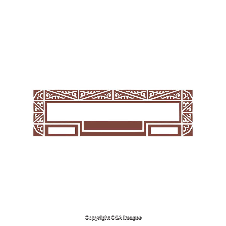 Intricate Brown Decorative Frame Design With Symmetrical Patterns and Corners