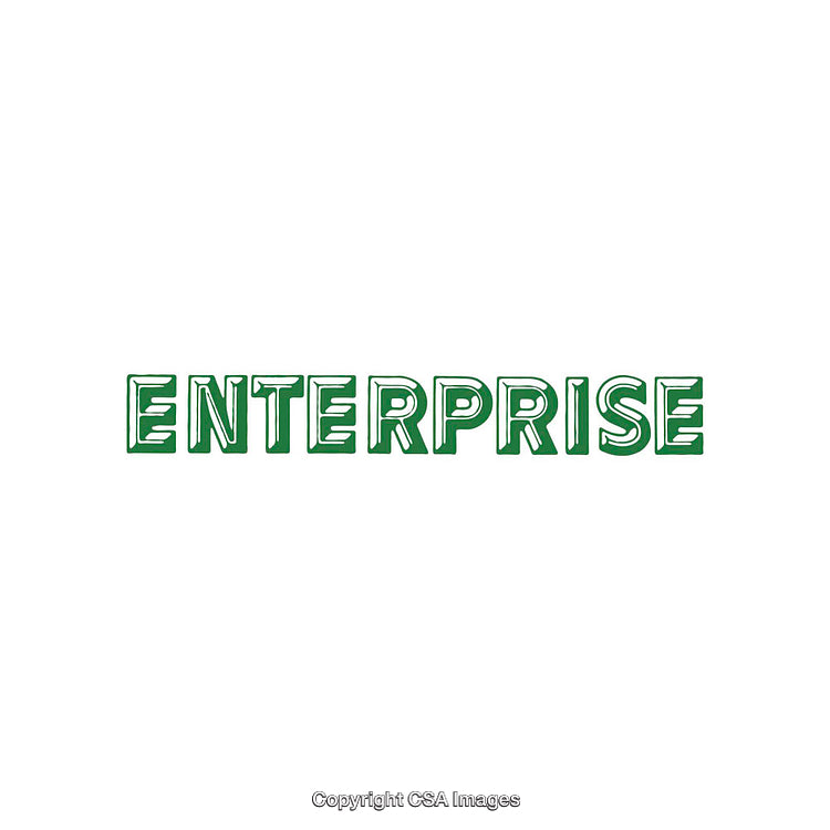 Green Enterprise Text on a Clean White Background