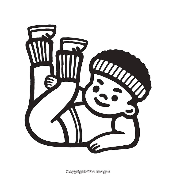 Illustration of a Cheerful Child in Active Fitness Pose