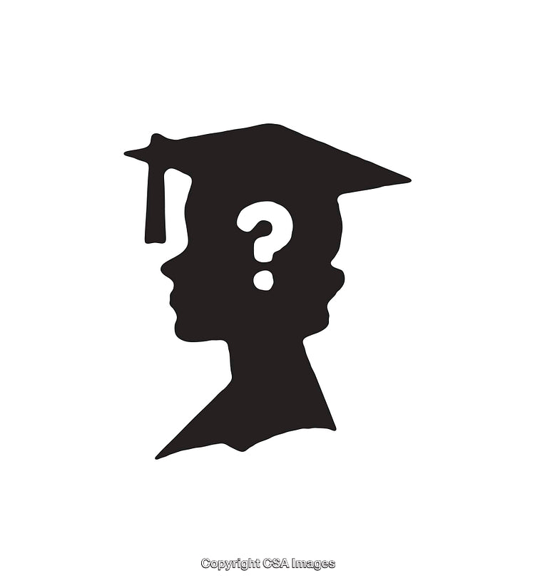Silhouette of Graduate Questioning Future Path in Education