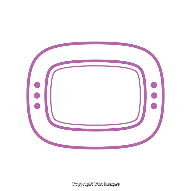 Minimalistic Illustration of a Retro Television in Purple Hue