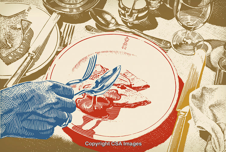 Closeup of a Dinner Plate